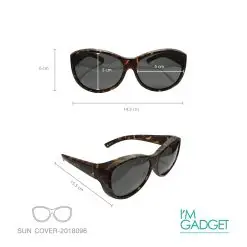 SUN COVER 2108096 C25 HAVANA BROWN แว่นกันแดด ใส่ครอบแว่นสายตา - Image 3
