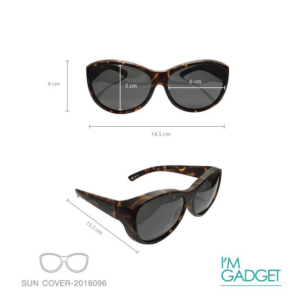 SUN COVER 2108096 C25 HAVANA BROWN แว่นกันแดด ใส่ครอบแว่นสายตา - Image 3