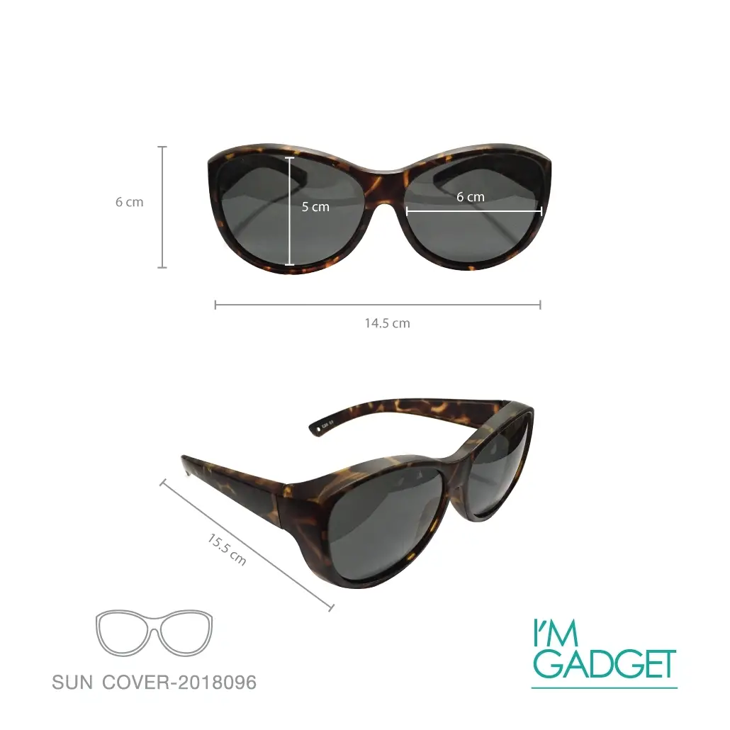 SUN COVER 2108096 C25 HAVANA BROWN แว่นกันแดด ใส่ครอบแว่นสายตา - Image 3
