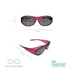 SUN COVER 39003 C1 RED แว่นกันแดดใส่ครอบแว่นสายตา - Image 3