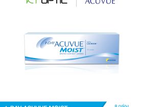 ACUVUE 1-DAY MOIST   8 กล่อง คอนแทคเลนส์ใสแบบรายวัน สำหรับสายตาสั้น