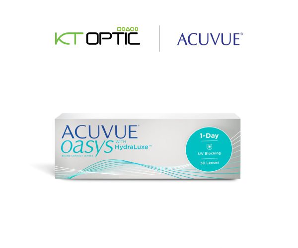 ACUVUE OASYS WITH HYDRALUXE SET 6 BOXES คอนแทคเลนส์ใสรายวัน สำหรับสายตาสั้น (แถมฟรี! กระเป๋าลากน้องเนยสุดคิ้วท์) - Image 3