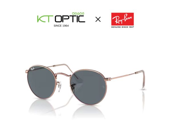 RAYBAN แว่นกันแดด รุ่น ROUND METAL ROSE GOLD 0RB3447