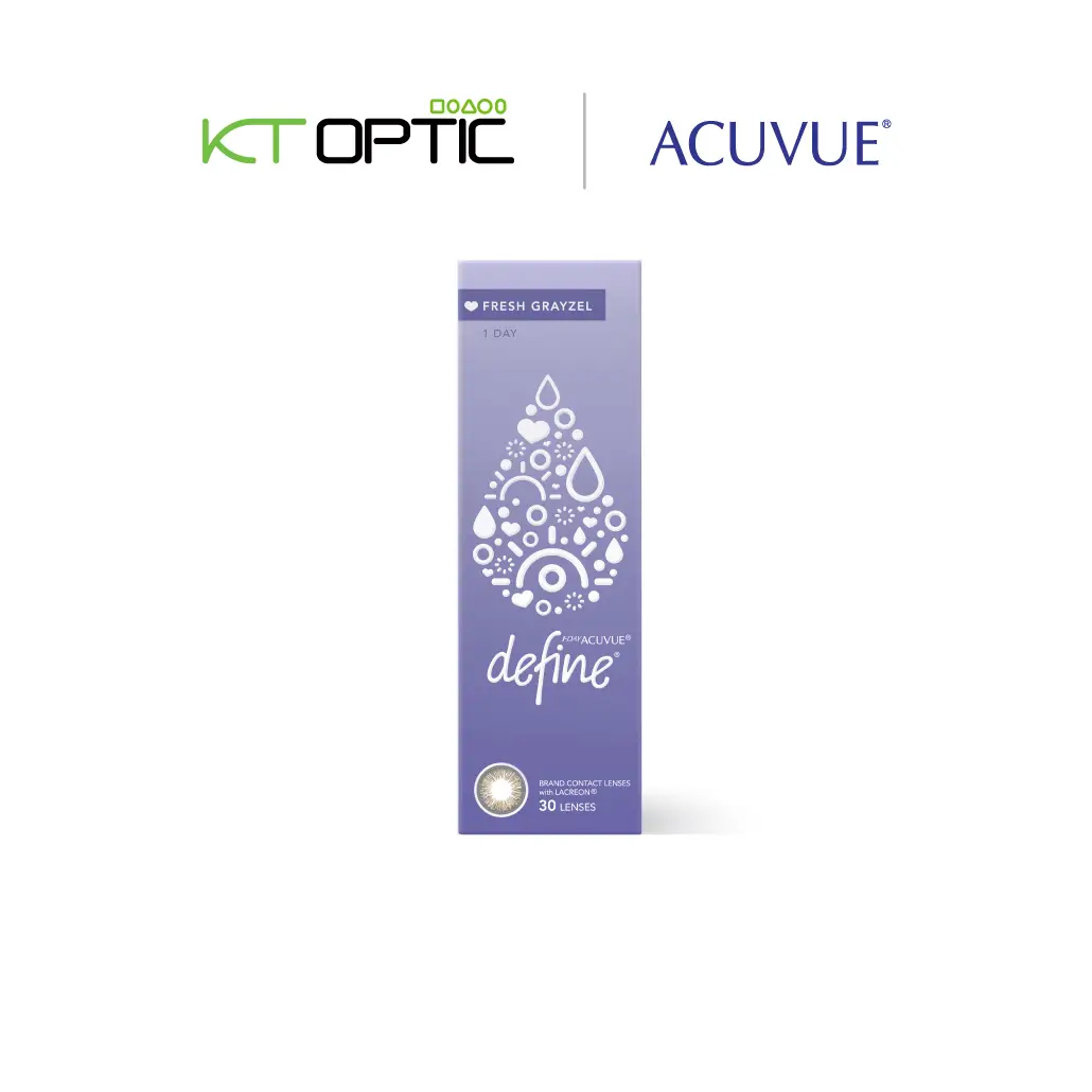 ACUVUE 1-DAY DEFINE FRESH 4 กล่อง 30PCS. คอนแทคเลนส์สีรายวัน สำหรับสายตาสั้น