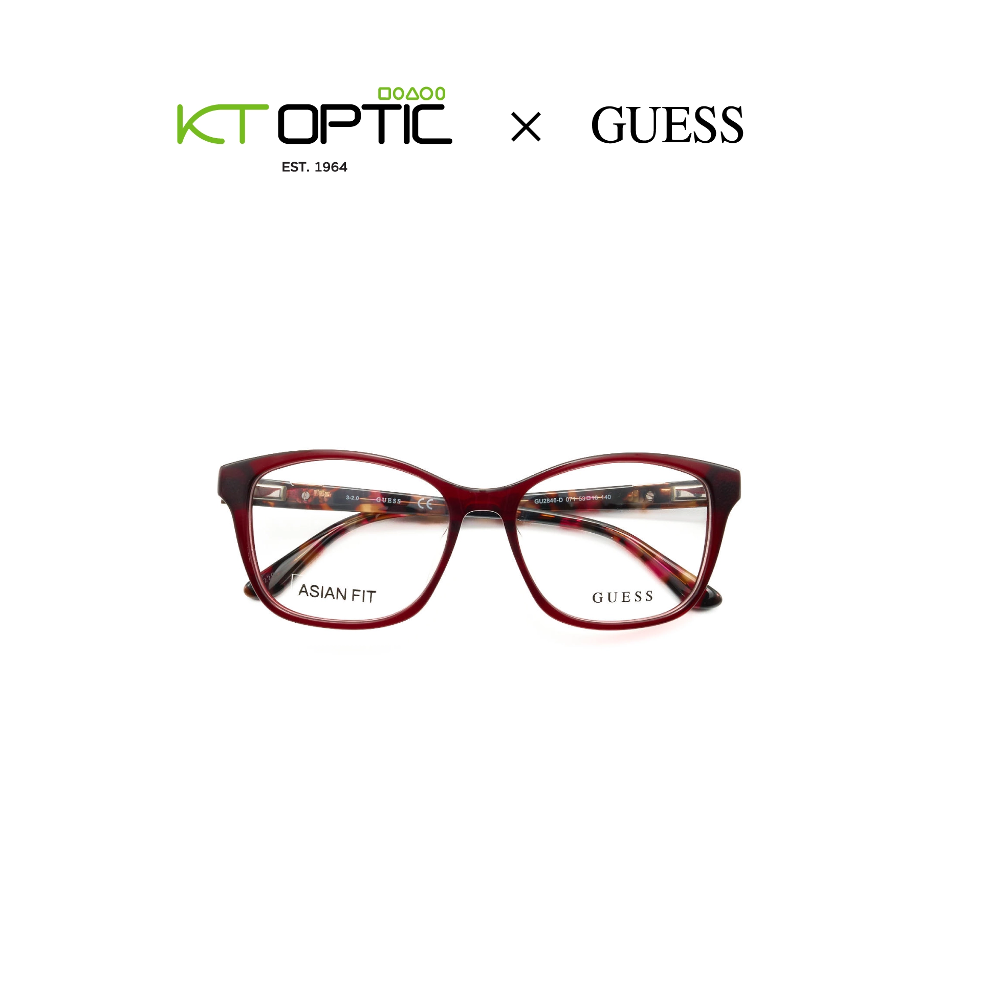 GUESS กรอบแว่นตา รุ่น GU2846-D-071-53 - Image 4