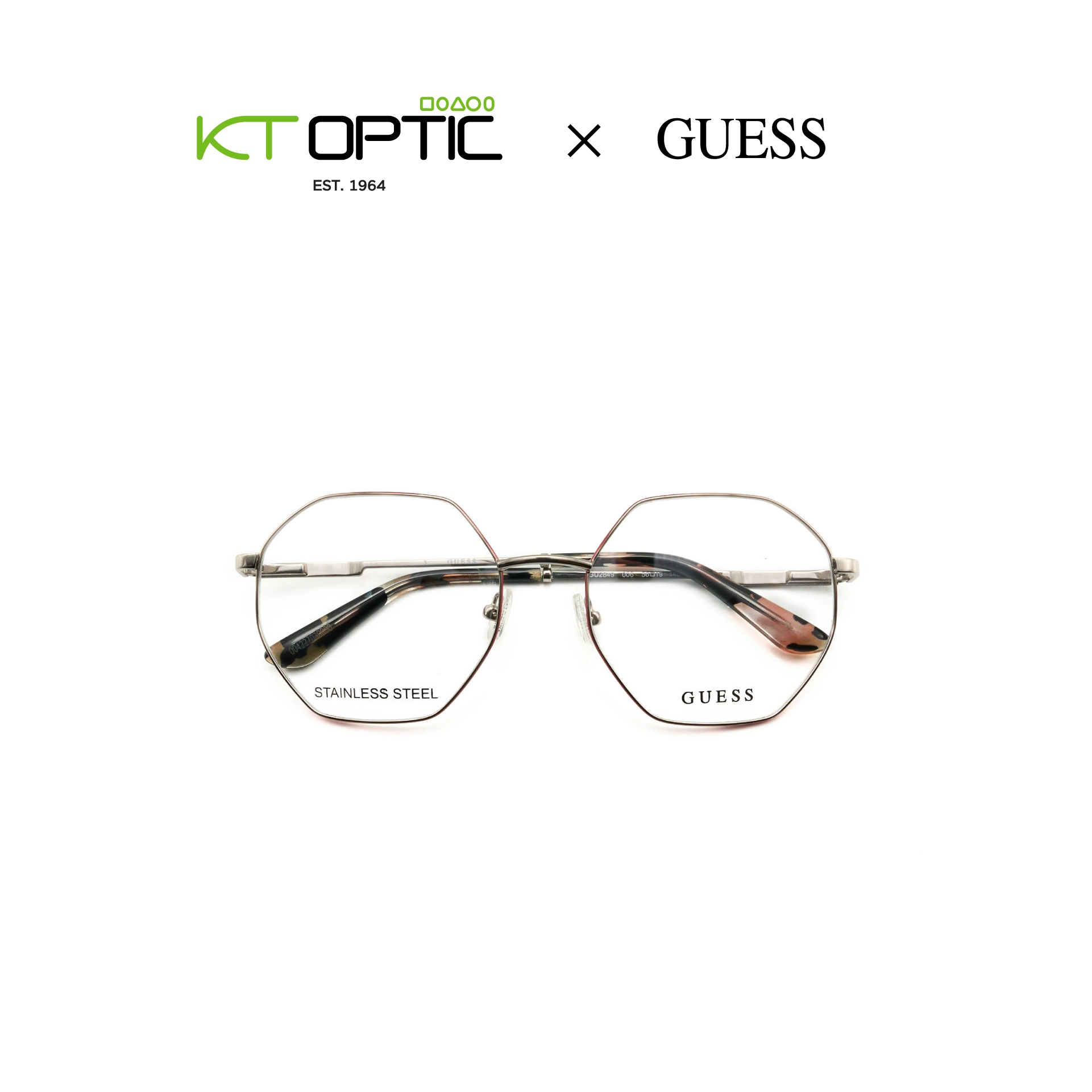 GUESS กรอบแว่นตา รุ่น GU2849-006-56 - Image 4