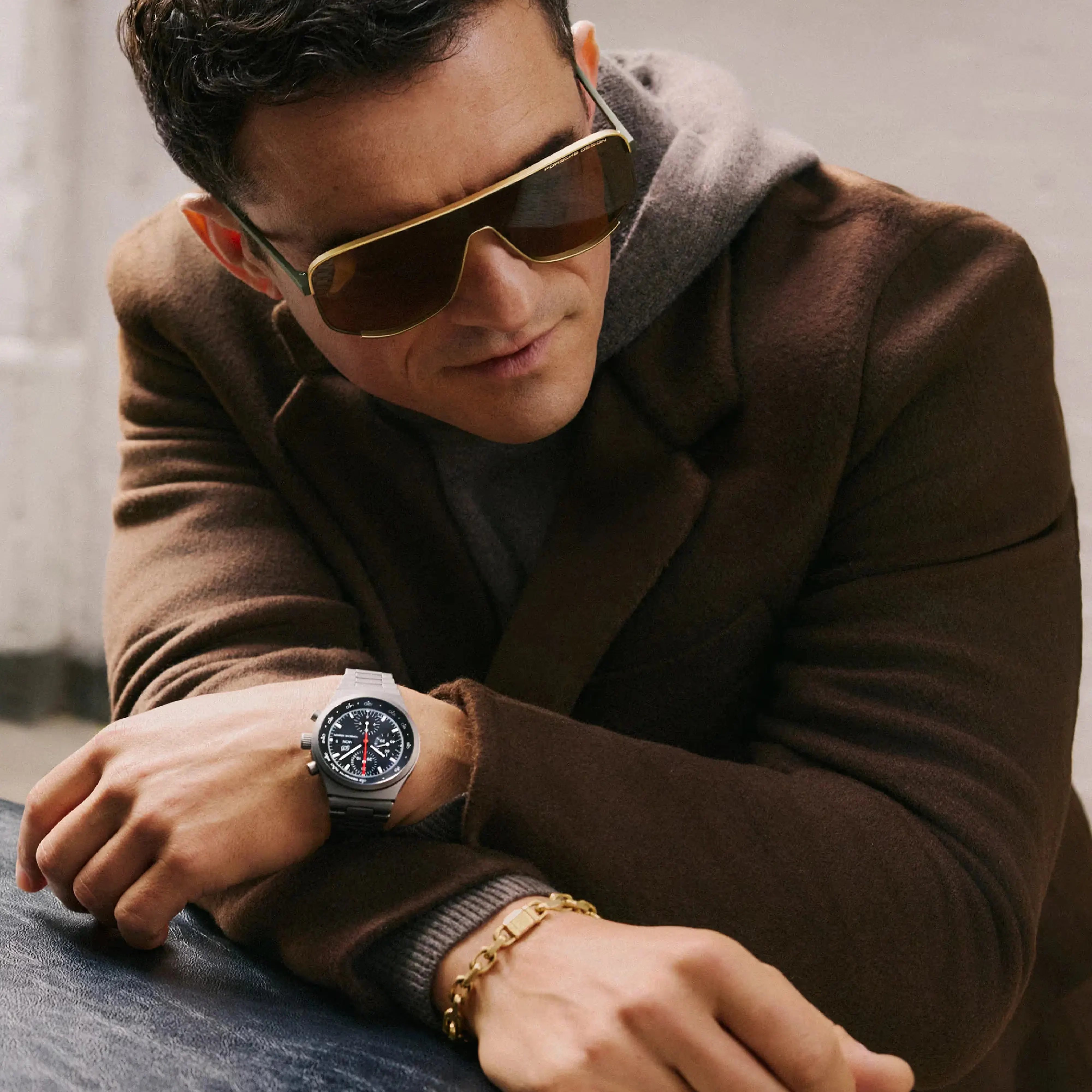 Porsche Design P86007 B805 Gold Olive